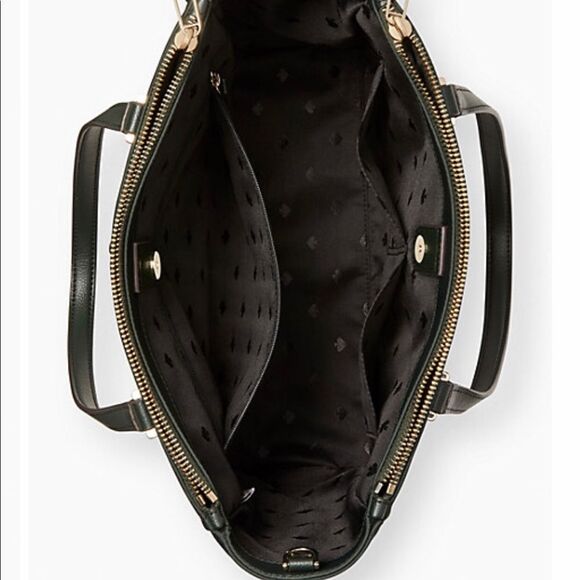 Kate Spade Dawn Medium Satchel & Double Zip Wallet in Evergreen New Purse - Picture 5 of 14